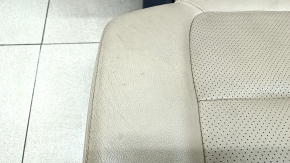 Back row of seats 2nd row right Mitsubishi Outlander 16-18 rest, beige leather, cracks, dented leather, scuffs, dry cleaning