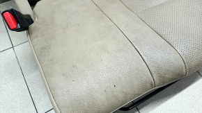 Rear row of seats 2nd row left Mitsubishi Outlander 16-18 rest, beige leather, cracks, scuffs, dry cleaning