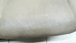Rear row of seats 2nd row left Mitsubishi Outlander 16-18 rest, beige leather, cracks, scuffs, dry cleaning