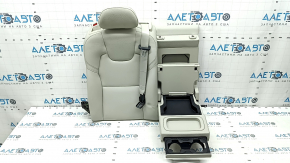 Backrest of the rear row 2 row right Volvo XC60 18-23 with headrest, gray leather, dent, scratches on the back