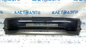 Front bumper trim central Mitsubishi Outlander 16-21 rest, black gloss, scratches, sand
