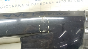 Front bumper trim central Mitsubishi Outlander 16-21 rest, black gloss, scratches, sand