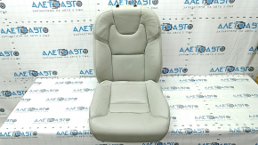 Volvo XC60 18-22 passenger seat upholstery, grey leather, 3 parts, heated, dented, needs cleaning, scratches, backrest mount is broken