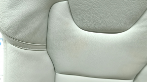 Volvo XC60 18-22 passenger seat upholstery, grey leather, 3 parts, heated, dented, needs cleaning, scratches, backrest mount is broken