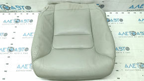 Volvo XC60 18-22 passenger seat upholstery, grey leather, 3 parts, heated, dented, needs cleaning, scratches, backrest mount is broken