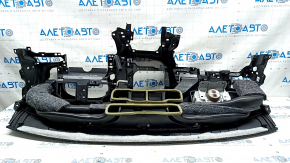 Torpedo front panel with AIRBAG Mitsubishi Outlander 14-22 black, rusty pyropatron