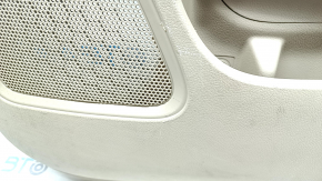 Door trim card rear right Mitsubishi Outlander 14-20 beige, armrest beige leather, with handle and seal, scratches, abrasions