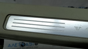 Front left threshold trim Volvo XC60 18-23 gray with chrome insert, scratches, needs cleaning