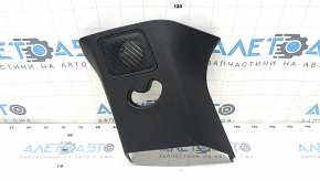 Rear pillar trim 3rd row right Ford Explorer 20-24 black, under speaker, scratches, broken mount