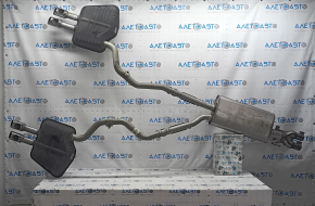 Exhaust pipe muffler assembly with barrels Ford Explorer 20-24 3.0T