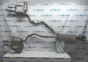 Exhaust pipe muffler assembly with barrels Ford Explorer 20-24 3.0T