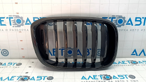 Radiator grill right BMW X3 G01 18-21 nostril, black frame + black grill OEM