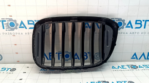 Radiator grill right BMW X3 G01 18-21 nostril, black frame + black grill OEM