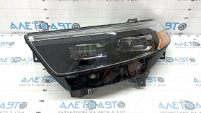 Front left headlight complete Ford Explorer 20-24 LED adaptive Platinum, broken glass mount, peeling varnish