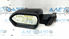 Side mirror left Ford Explorer 20-24 15+2 pins, backlight, turn signal, heating, memory, auto-dimming, camera, BSM, black gloss