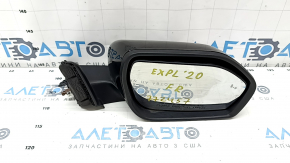 Side mirror right Ford Explorer 20-24 13+2 pins, turn signal, heating, memory, camera, BSM, black gloss