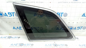 Window blind glass rear left Audi Q7 16-24 tinted, with chrome molding, torn seal