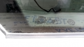 Window blind glass rear left Audi Q7 16-24 tinted, with chrome molding, torn seal