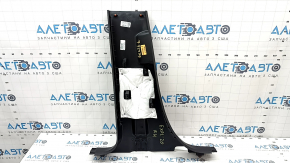 Center pillar trim lower right Ford Explorer 20-23 2 parts, black, crack in fastening, scratches
