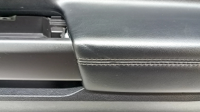 Door trim card front right Ford Explorer 20-20 leather black, Platinum, armrest and insert black leather with brown stitching, with handle, backlight, peeling coating, dent