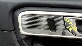 Door trim card front right Ford Explorer 20-20 leather black, Platinum, armrest and insert black leather with brown stitching, with handle, backlight, peeling coating, dent