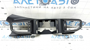 Front panel air duct deflector trim central Ford Explorer 20-24 black with chrome, scratches