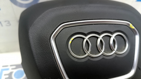 Airbag in steering wheel driver Audi Q7 16-20 black, pokes on chrome