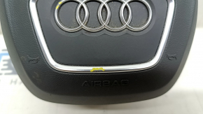 Airbag in steering wheel driver Audi Q7 16-20 black, pokes on chrome
