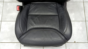 Driver's seat Ford Explorer 20-24 with AIRBAG, electric, heated, ventilated, memory, leather black-brown, Platinum, cracks, scratch, broken pad mount