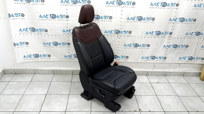 Passenger seat Ford Explorer 20-24 with AIRBAG, electric, heated, ventilated, leather black-brown, Platinum