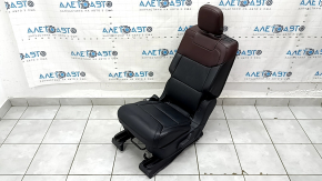 Seat 2 row left Ford Explorer 20-24 leather black-brown with perforation, Platinum, for 7 seats with heating