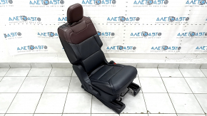 Seat 2 row right Ford Explorer 20-24 leather black-brown with perforation, Platinum, for 7 seats with heating