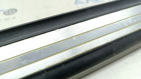 Door sill trim front left outer Audi Q7 16-24 black with chrome, backlight, scratches, bump