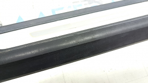 Door sill trim front right outer Audi Q7 16-24 black with chrome, backlight, scratches