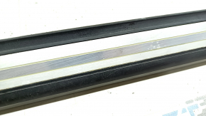 Door sill trim front right outer Audi Q7 16-24 black with chrome, backlight, scratches