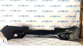 Bare front bumper upper part Jeep Cherokee KL 19-23 without parking sensors under the plug towing hook with plug, dented