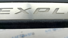 Door sill trim front left Ford Explorer 20-23 black with chrome, with backlight, scratches, corrosion