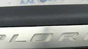 Door sill trim front left Ford Explorer 20-23 black with chrome, with backlight, scratches, corrosion