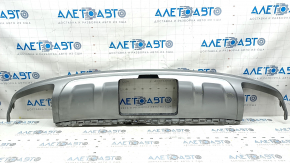 Rear bumper lip Audi Q7 16-19 for towbar, silver, scratches