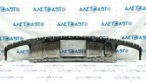 Rear bumper lip Audi Q7 16-19 for towbar, silver, scratches