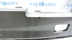 Bare rear bumper lower part Audi Q7 16-19 for 4 parking sensors, silver, scuffed