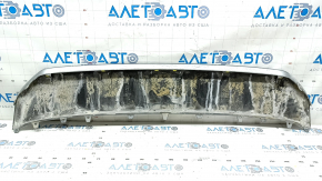 Front bumper lip central Audi Q7 16-19 silver, dented, sand