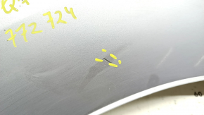 Front bumper lip left Audi Q7 16-19 silver, sand, scratch
