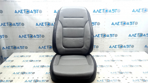 VW Jetta 11-18 USA passenger seat trim without airbag, grey+black leather, heated