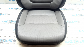 VW Jetta 11-18 USA passenger seat trim without airbag, grey+black leather, heated