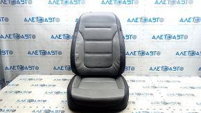 Driver's seat upholstery VW Jetta 11-18 USA leather perforation, gray + black, with heating