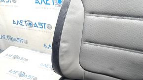 Driver's seat upholstery VW Jetta 11-18 USA leather perforation, gray + black, with heating