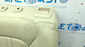 Rear row of seats upper part left Lincoln MKZ 13-16 beige leather, with belt and armrests, bumps and dents on the leather, for dry cleaning