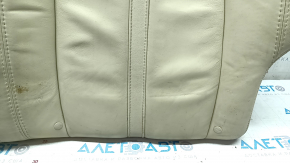 Rear row of seats upper part left Lincoln MKZ 13-16 beige leather, with belt and armrests, bumps and dents on the leather, for dry cleaning