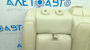 Rear row of seats upper part left Lincoln MKZ 13-16 beige leather, with belt and armrests, bumps and dents on the leather, for dry cleaning